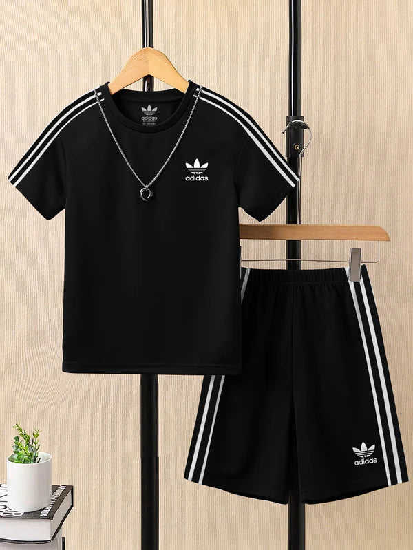 Kids' T-Shirt & Shorts Set – Black