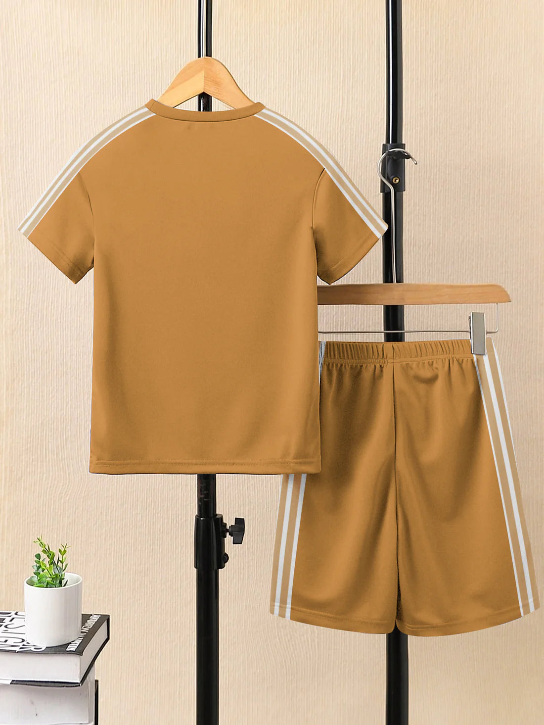 ADS Summer Tee & Shorts Set for Kids – Light Camel Shade