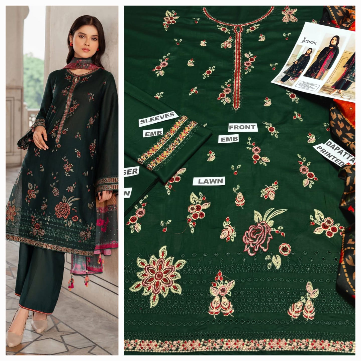 | 3-Piece Summer Lawn 2025 – Embroidered Edition