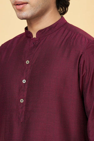 MAROON STYLE MAROON MEN'S WASH & WEAR KURTA