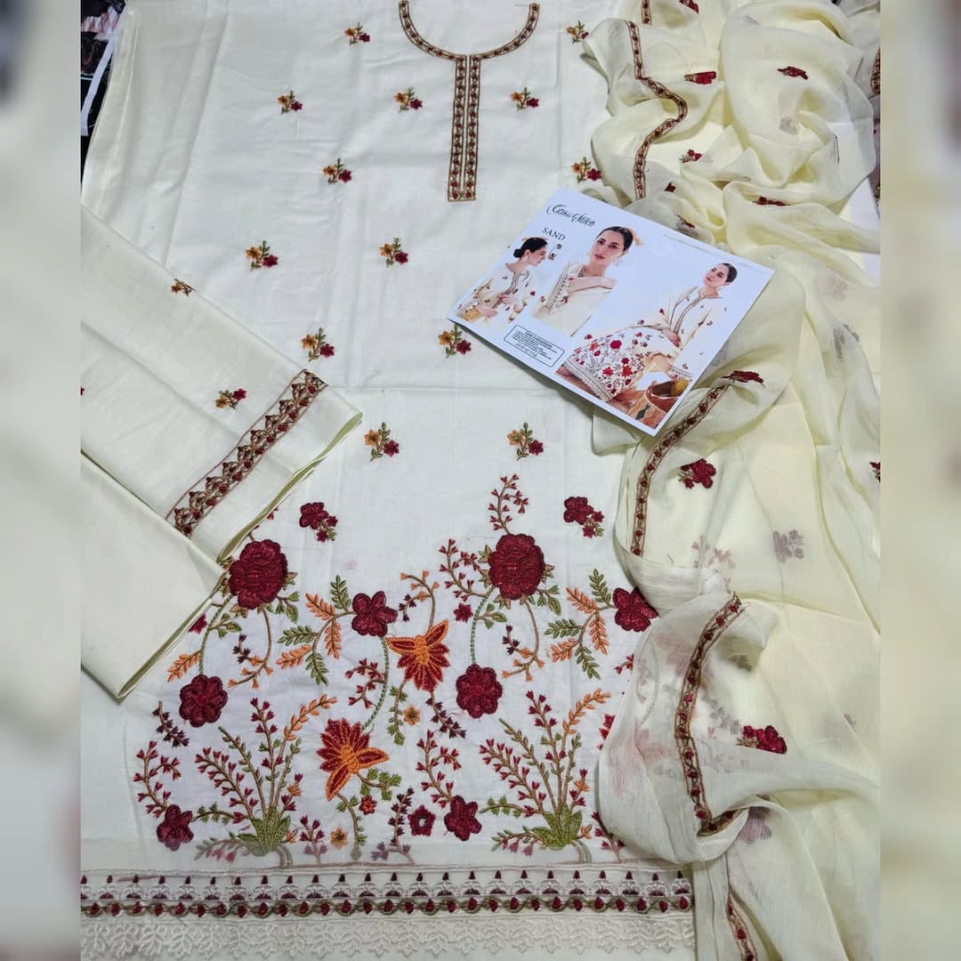 3-Piece Premium Lawn Set | Embroidered