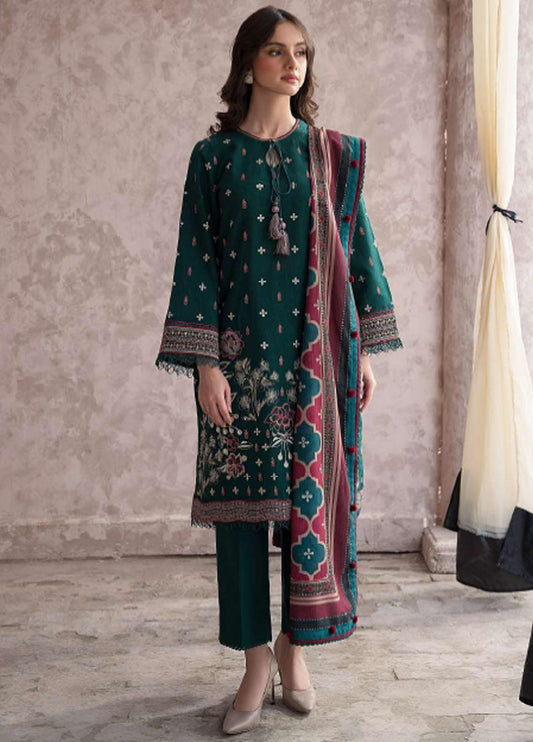 Unstitched 3-Piece Outfit with Elegant Embroidery Detailing